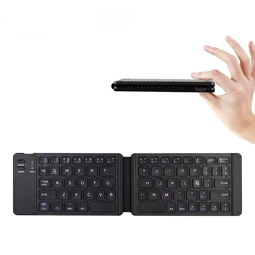 Teclado Inalambrico Bluetooth Plegable Para Pc Cel Letra Ñ