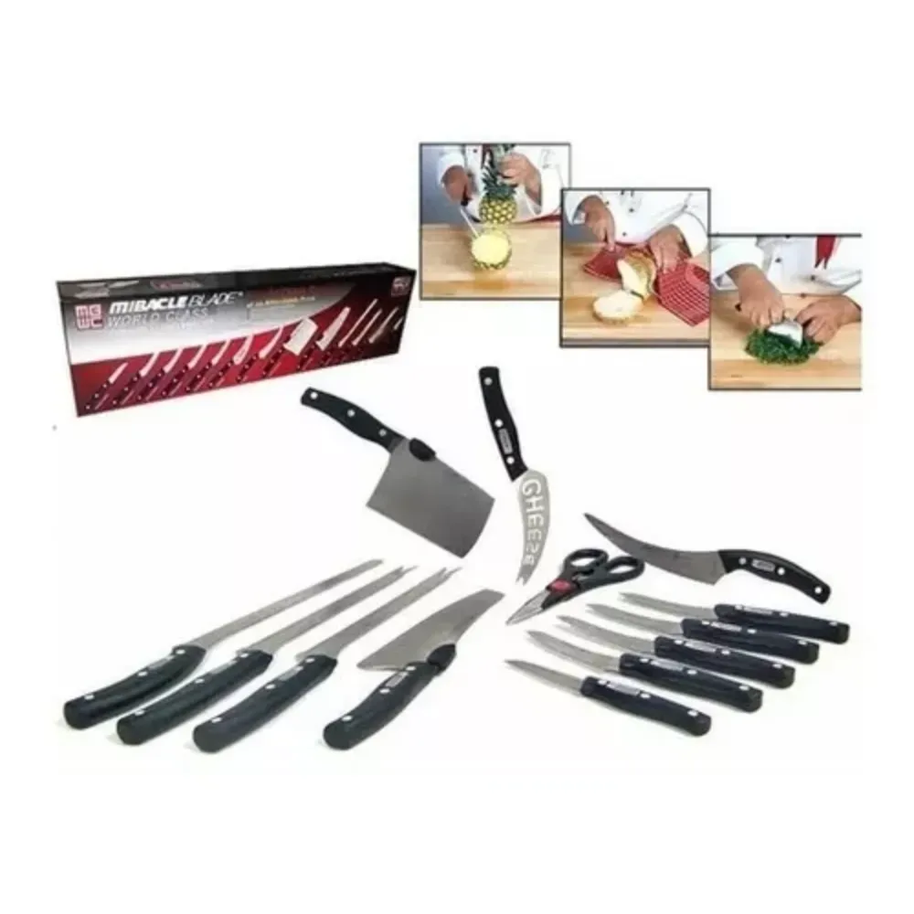 Juego De Set Cuchillos Profesionales Chef Mibacle Blade 13 P