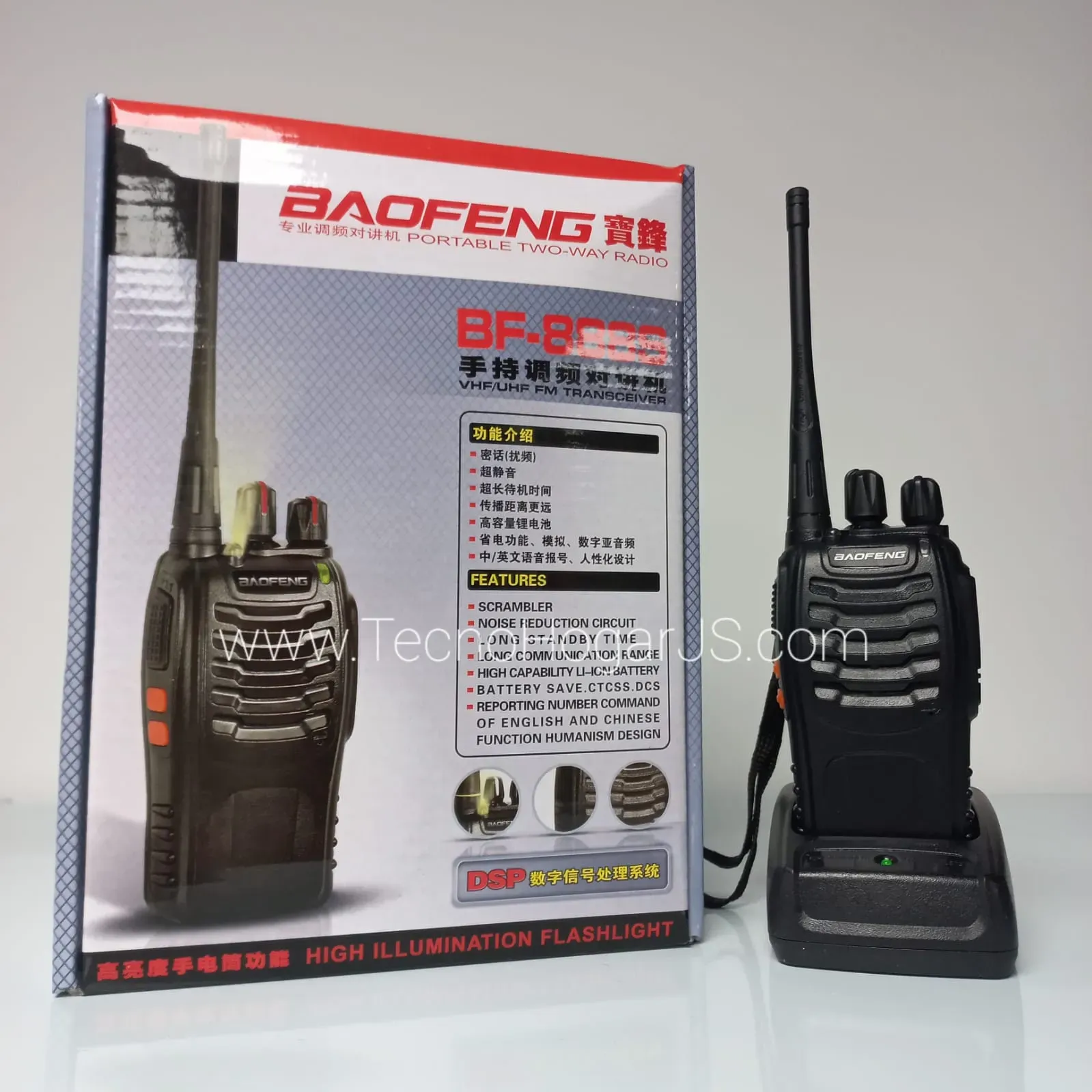 Radio Intercomunicador Baofeng 888s Uhf X10 Bateria 2800mah