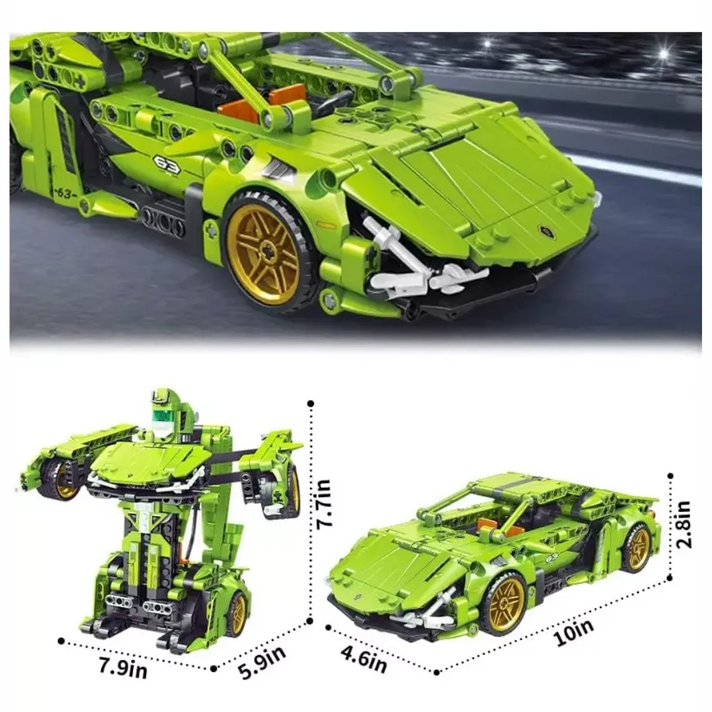 Carro De Juguete Tipo Lego Robot Transformers 2 En 1 721 Pcs