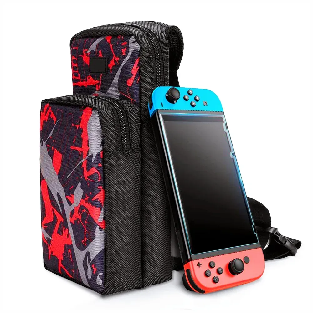 Bolso Estuche Canguro Para Nintendo Switch Y Accesorios