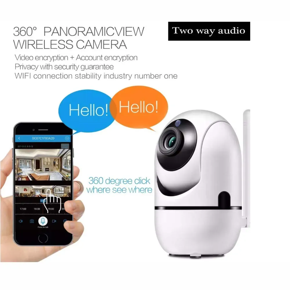 Camara De Seguridad Robotica Wifi 1080 + Micro Sd 32gb