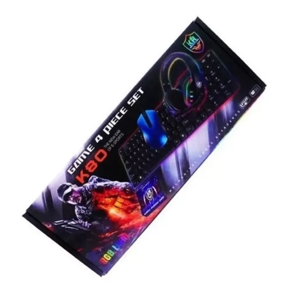 Combo Gamer K60 Teclado Mouse Diadema Audifonos Mouse Pad