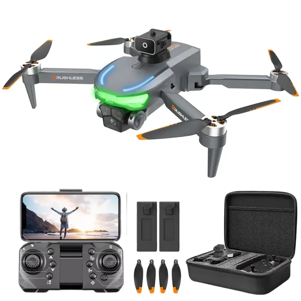 Drone Gps Evita Obstáculos Motor Brushless Camara 3 Lentes