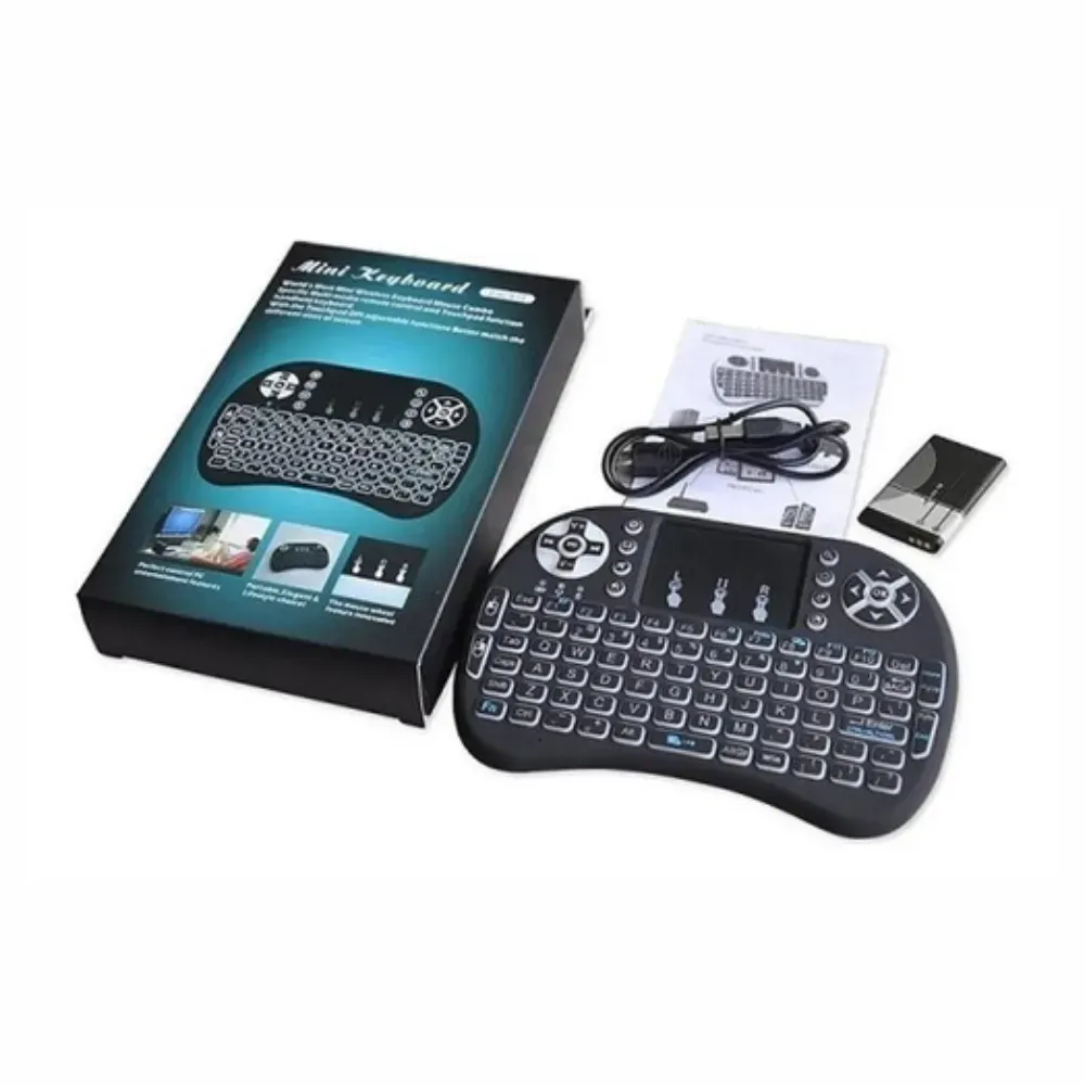 Mini Teclado Keyboard Led Para Tv Box Smart Tv