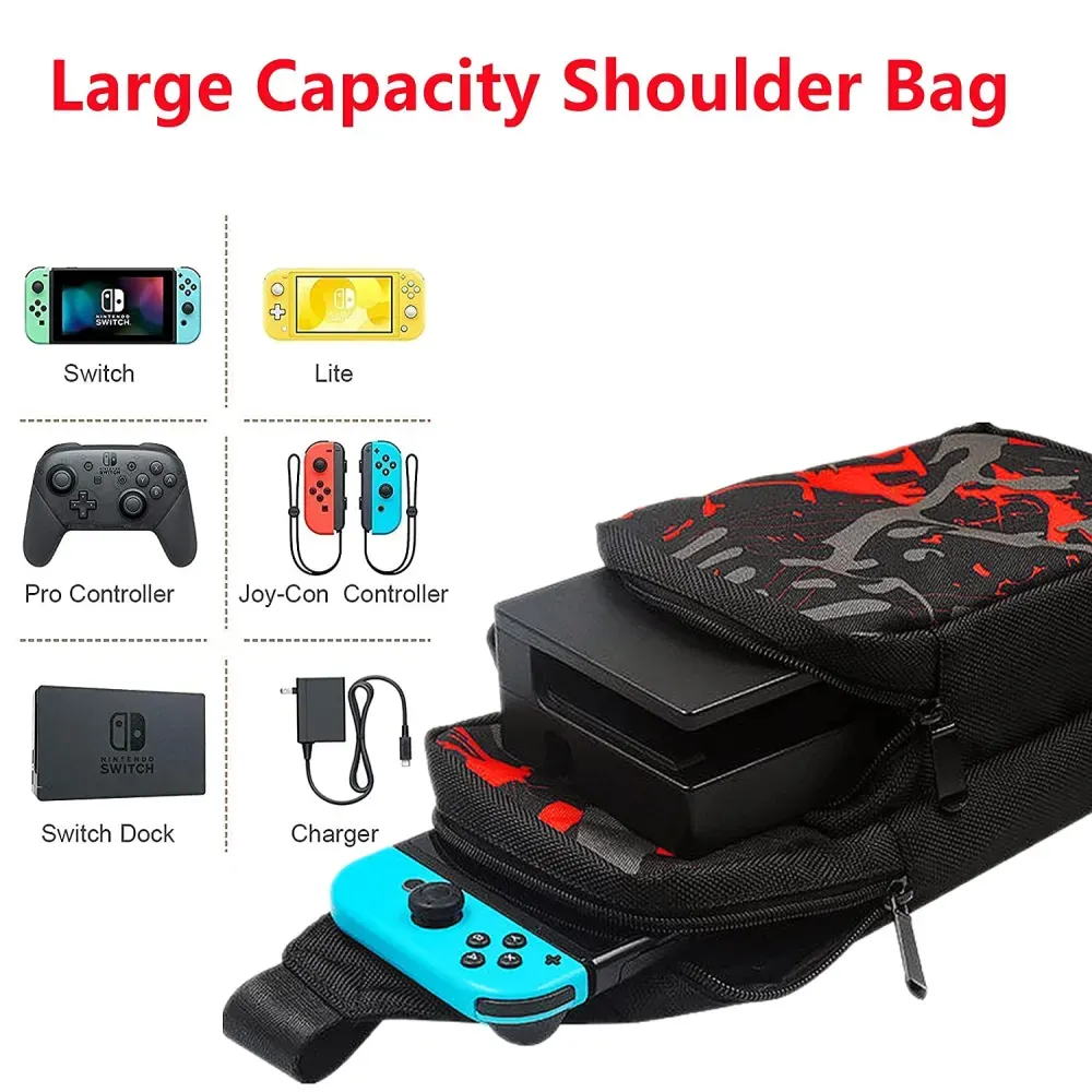 Bolso Estuche Canguro Para Nintendo Switch Y Accesorios