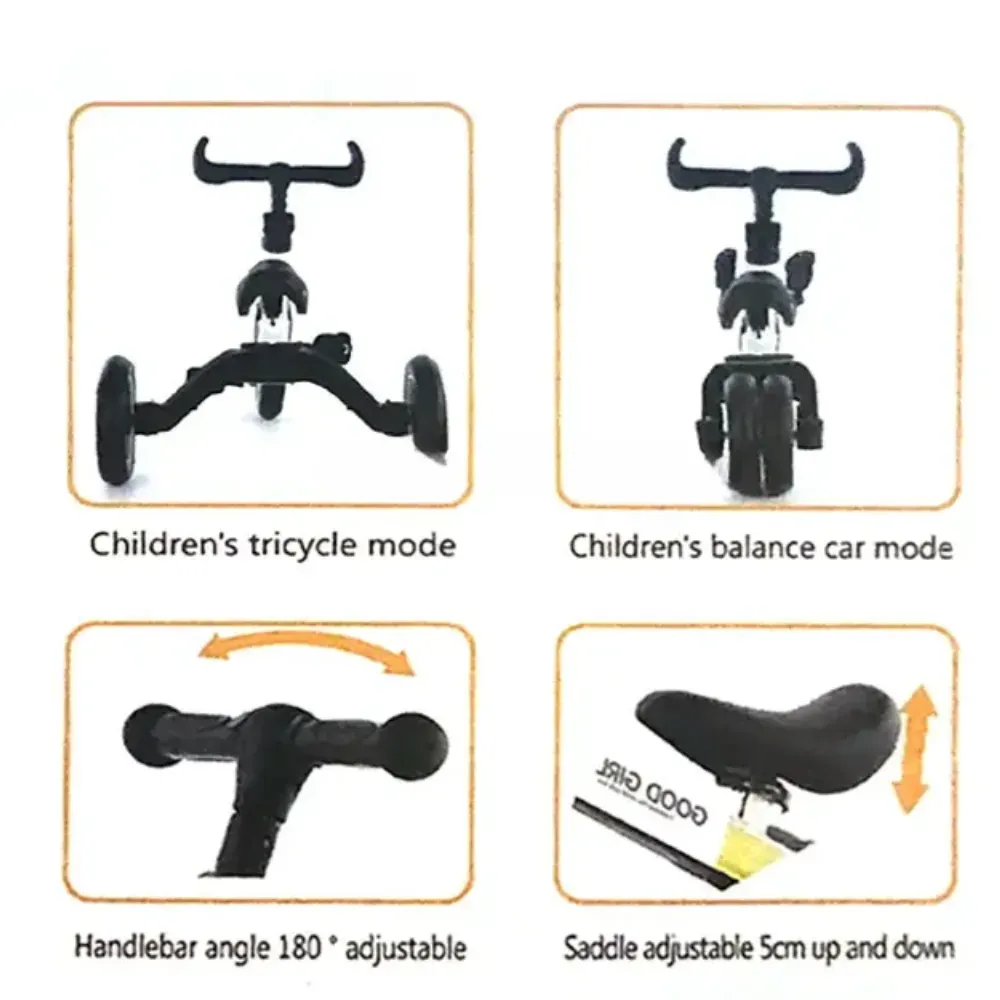 Triciclo Bicicleta Para Niños Ajustable Premium 3 En 1 Good