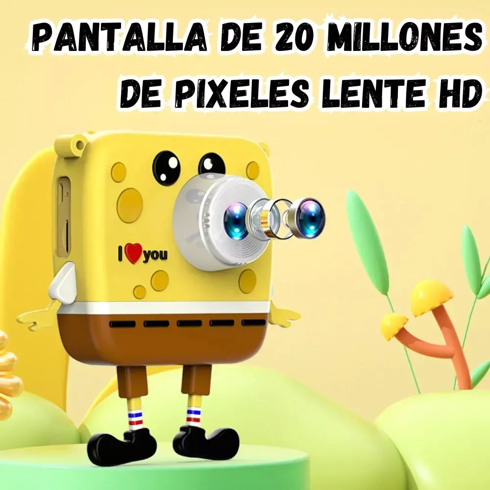 Camara Videos Fotos Digital Para Niños Diseño Bob Esponja