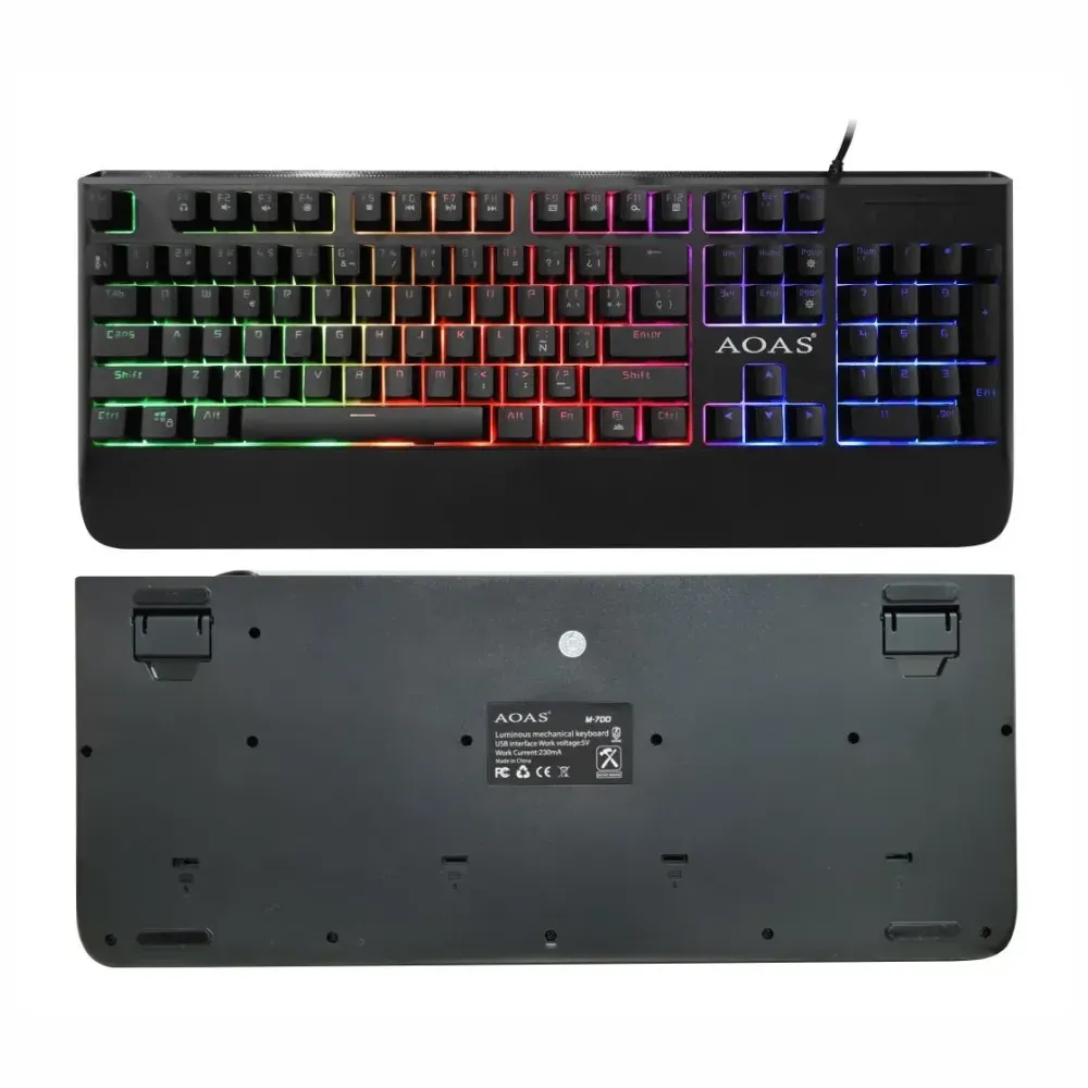 Teclado Gamer Con Luces Led Mecanico M-700 Retroiluminado