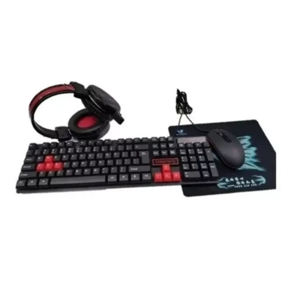 Combo Gamer K60 Teclado Mouse Diadema Audifonos Mouse Pad