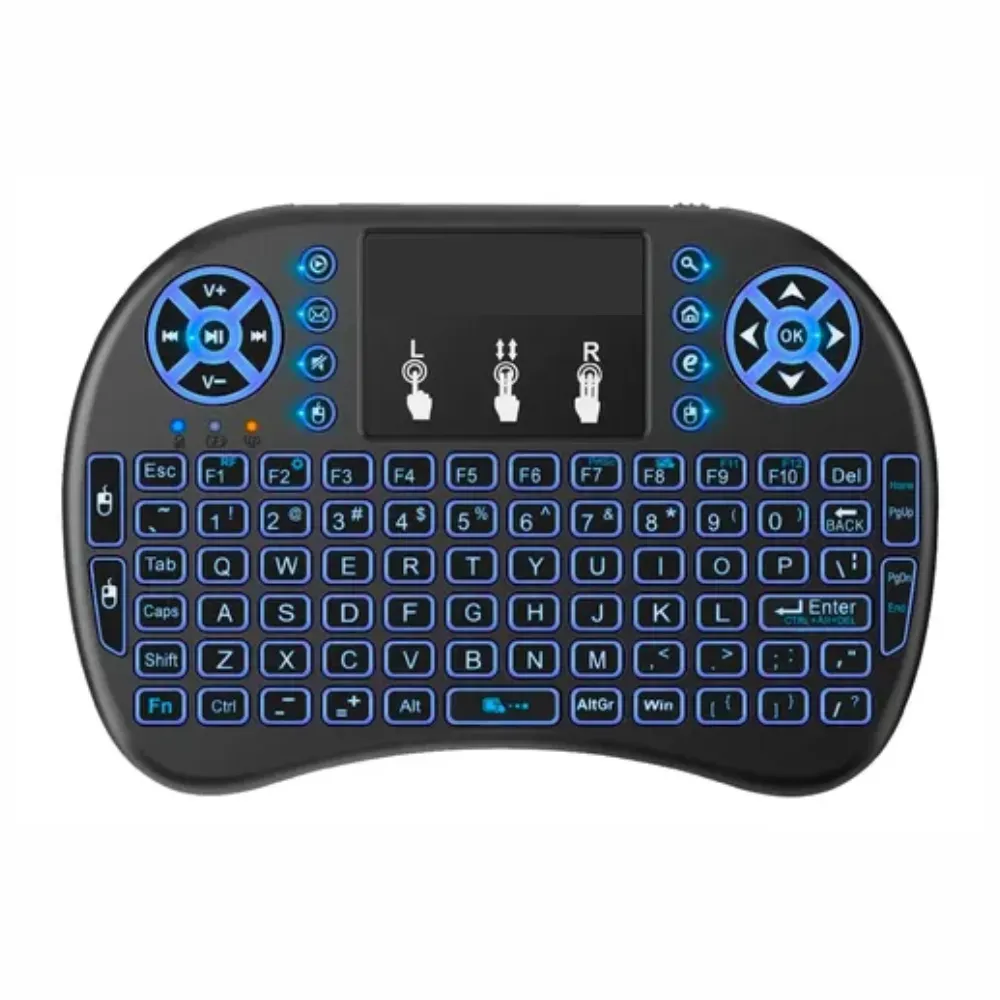 Mini Teclado Keyboard Led Para Tv Box Smart Tv