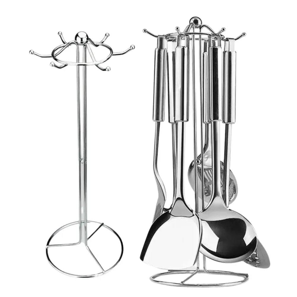 Juego De Utencilios De Cocina En Acero Inoxidable 6 Pcs Base