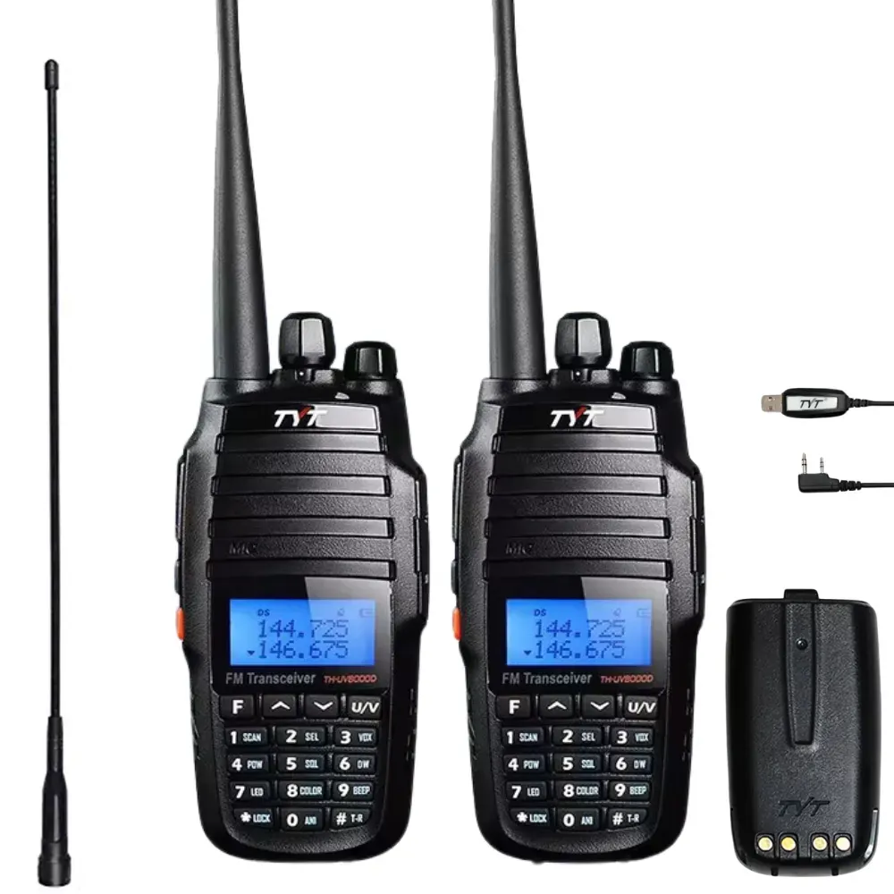 2x Radio Walkie Talkie Th-uv8000d Doble Banda 128 Canales