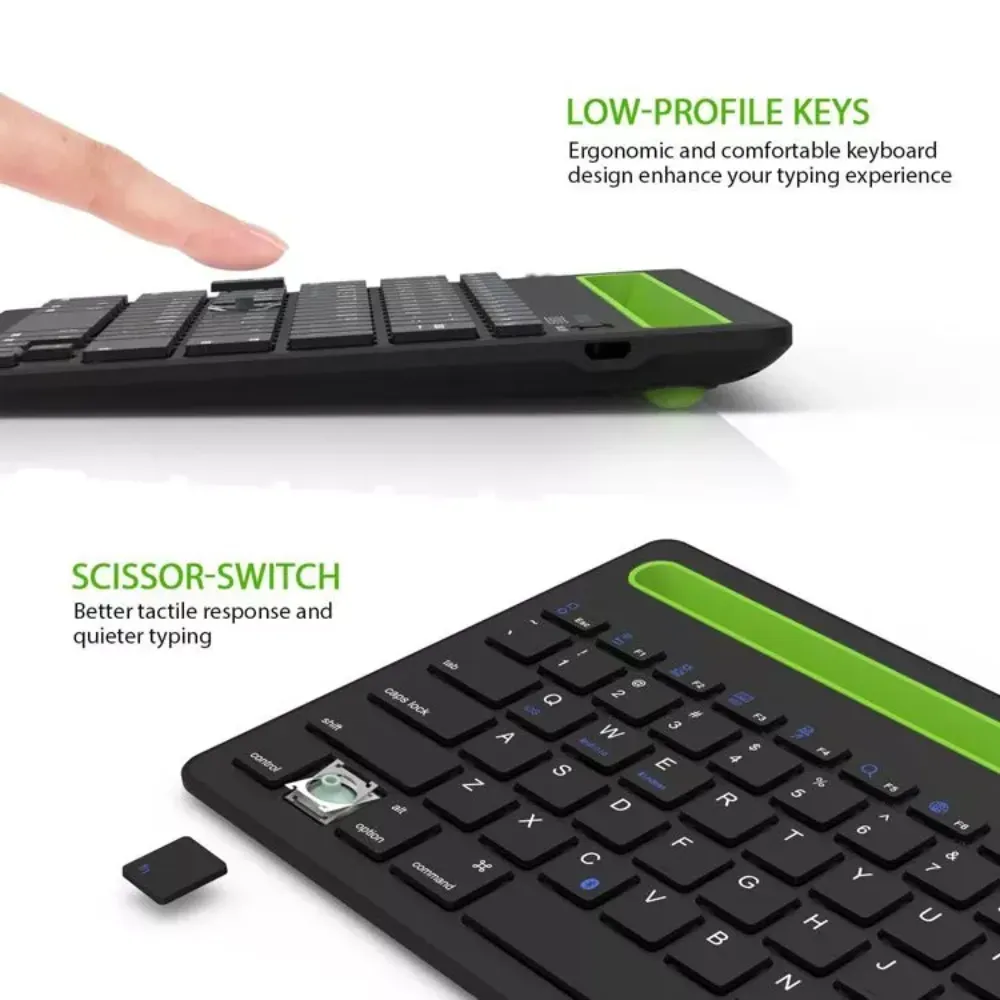 Teclado Bluetooth Recargable Para Pc Cel Mac Porta Celular