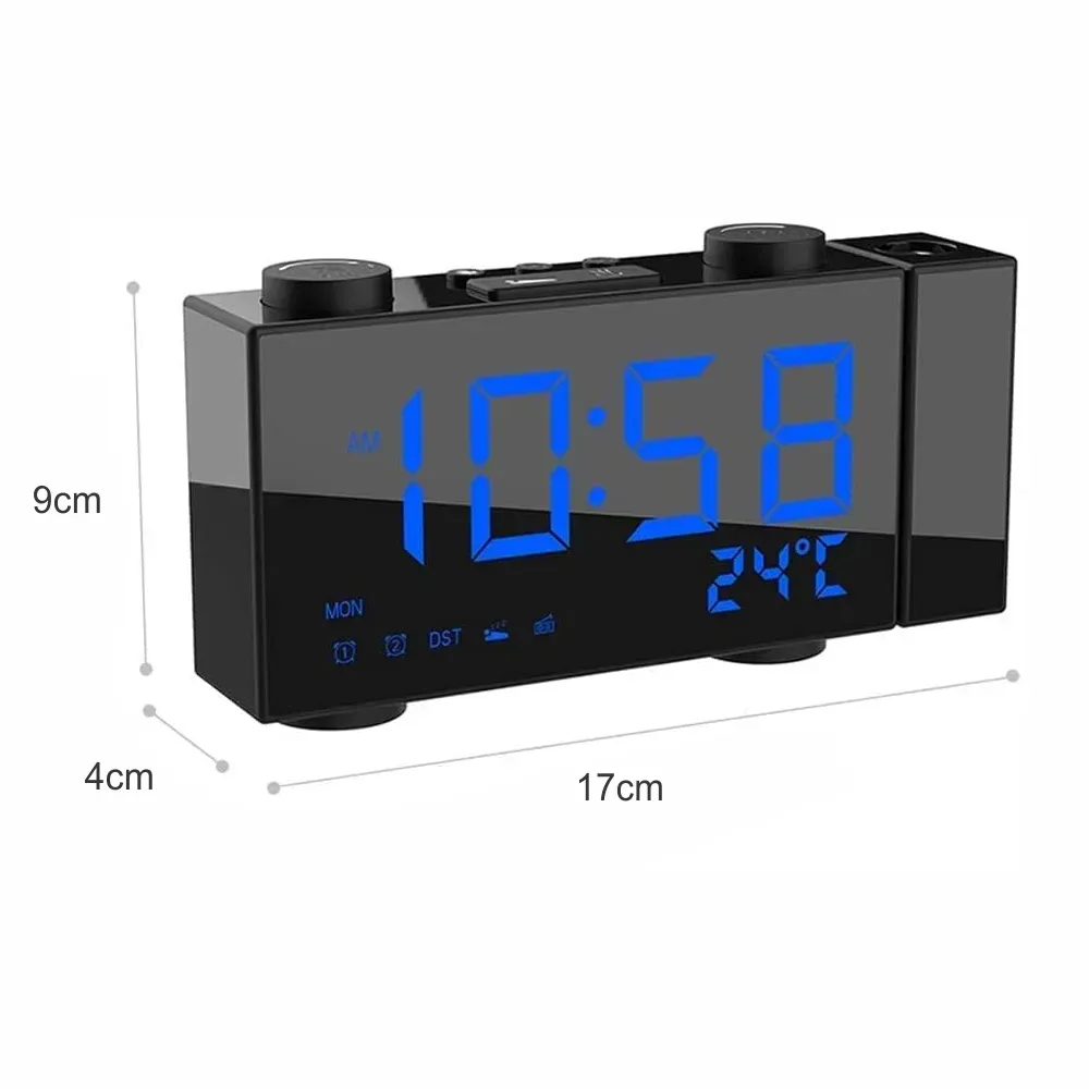 Radio Reloj Despertador Pantalla Digital Bluetooth Banda Fm