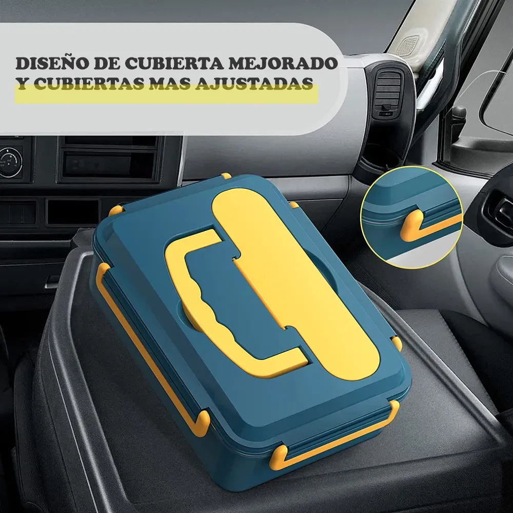 Lonchera Eléctrica Para Carro Y Oficina Porta Comida 110/12v