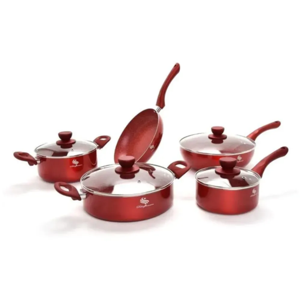 Juego De Ollas Original Schaffhausen Red Velvet 9 Piezas Set