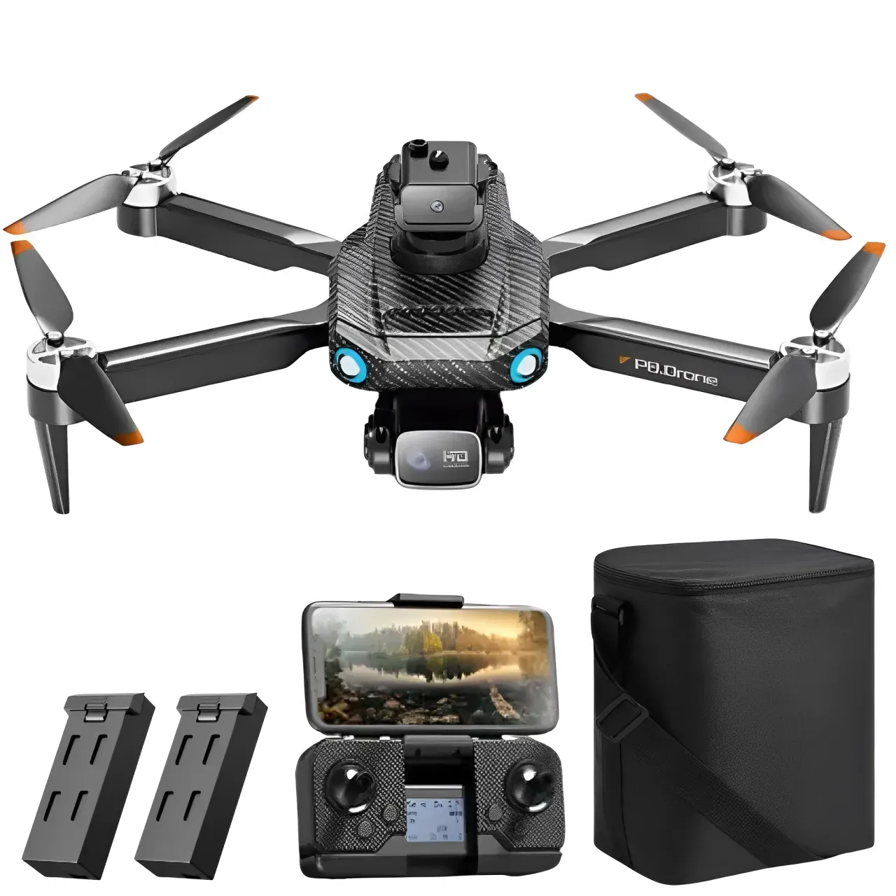 Drone Gps T3 Pro Doble Cámara 1080p Con Estuche 2 Baterías