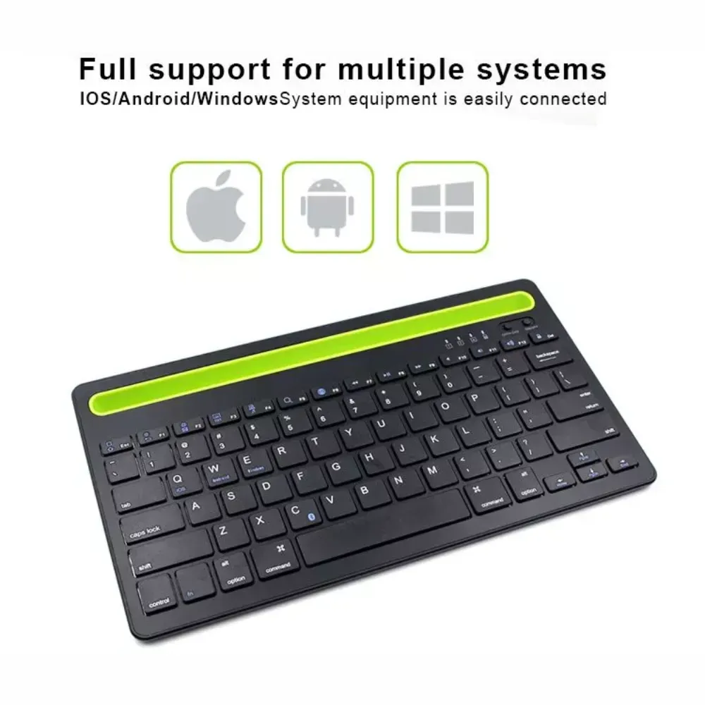 Teclado Bluetooth Recargable Para Pc Cel Mac Porta Celular