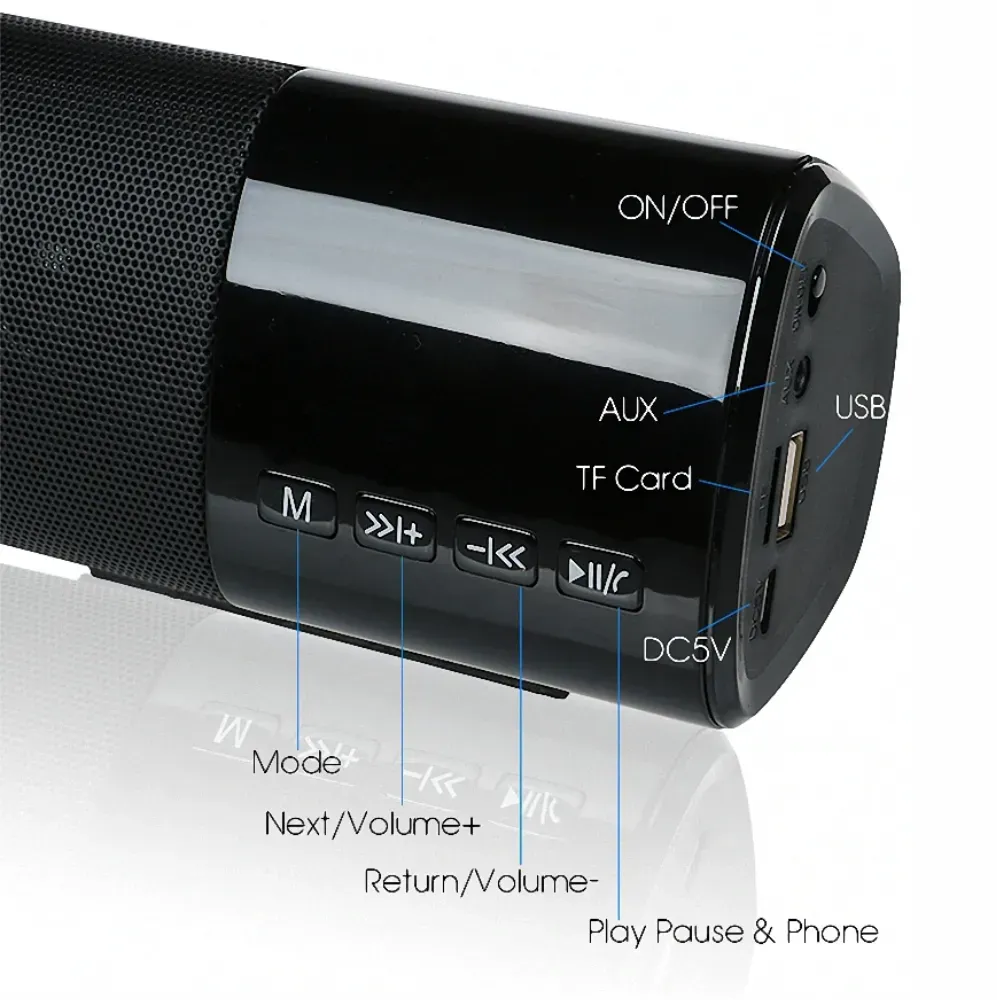 Parlante Mini Barra De Sonido Bluetooth Radio Fm