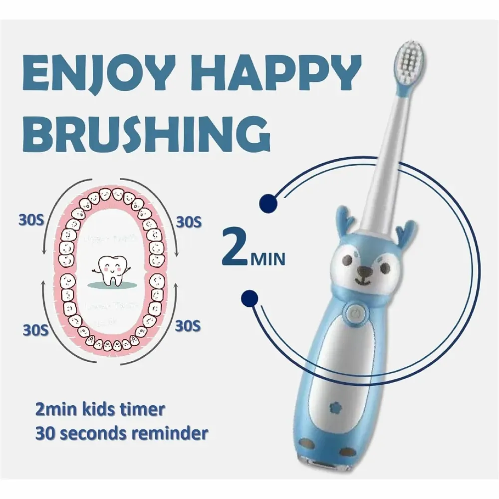 Cepillo De Dientes Electrico Para Niños 3 Velocidades Md-807