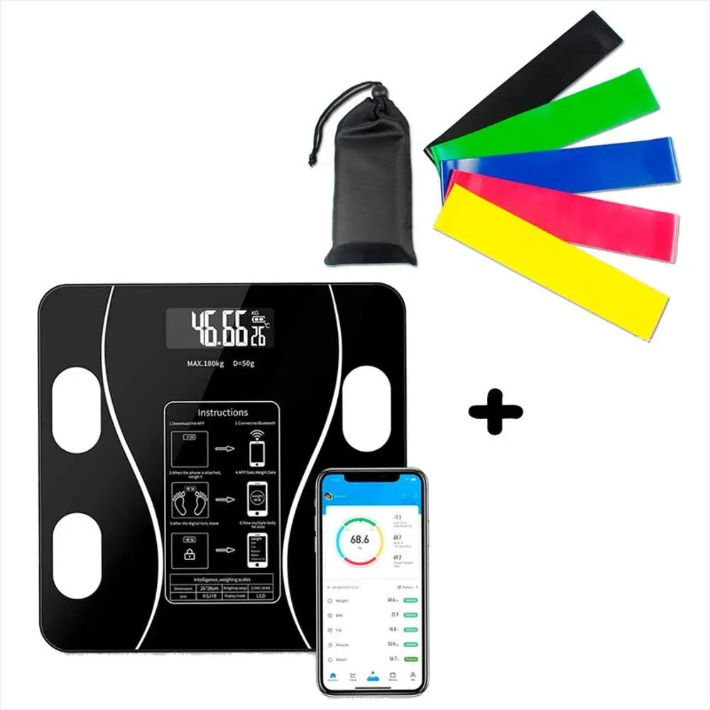 Bascula Bluetooth Digital App Y Bandas De Resistencia