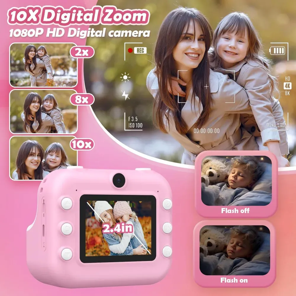 Camara Instantanea Para Niños Videos M8 Hd Incluye Colores