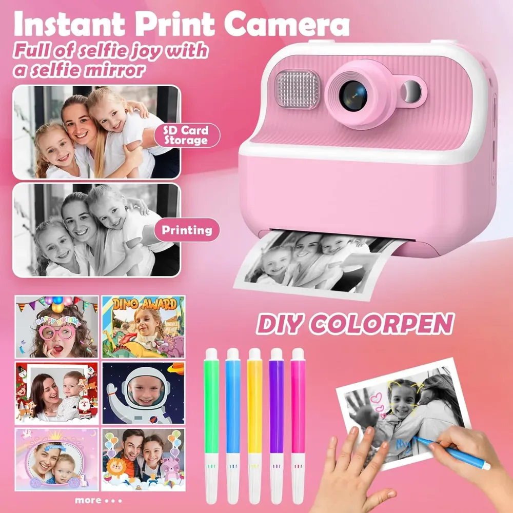 Camara Instantanea Para Niños Videos M8 Hd Incluye Colores