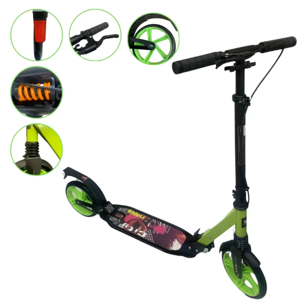 Scooter Metalica Con Suspension Resiste 100k Niños Y Adultos