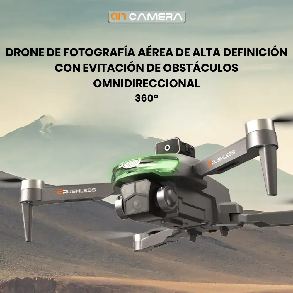 Drone Gps Evita Obstáculos Motor Brushless Camara 3 Lentes