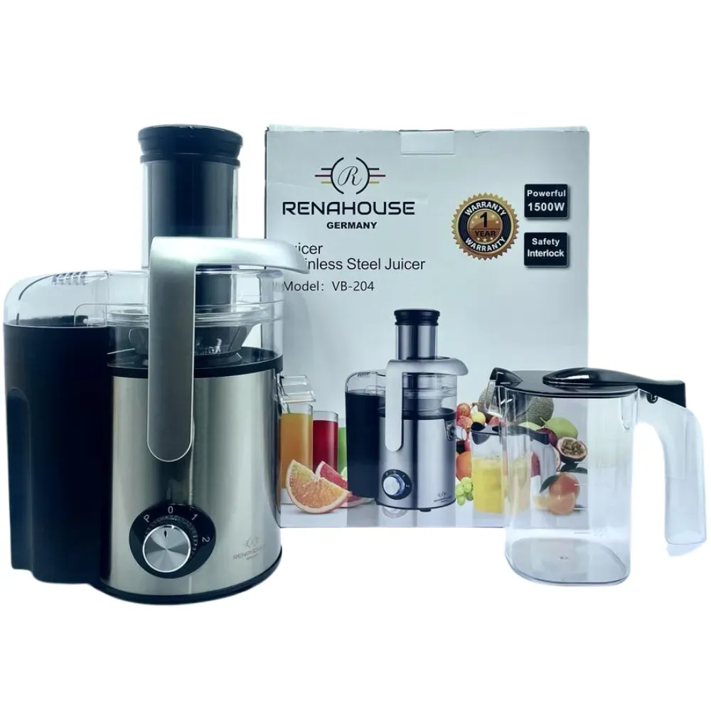 Extractor De Jugos Power Juicer Renahouse 1000w + Recetario