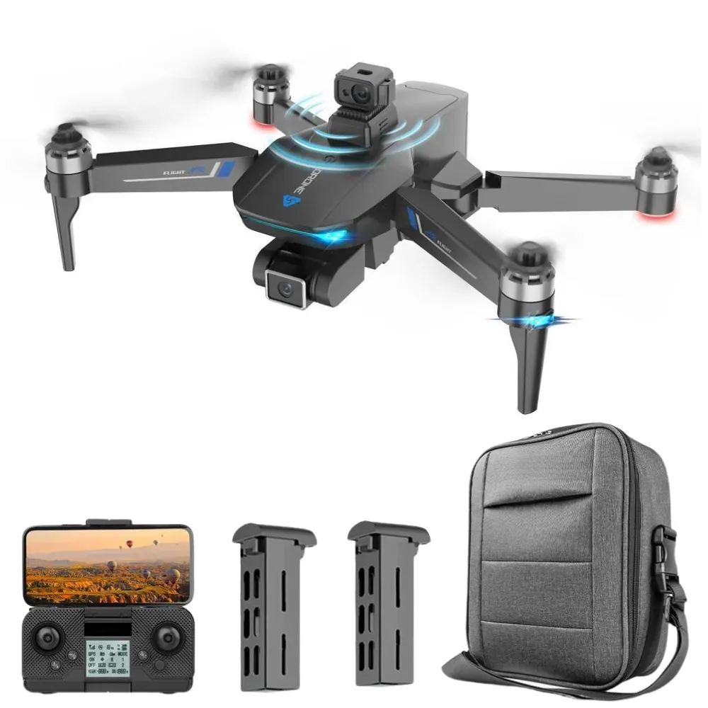 Drone Profesional Evita Obstaculos Camara Doble Bateria Gps