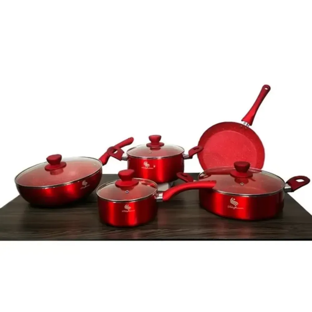 Juego De Ollas Original Schaffhausen Red Velvet 9 Piezas Set