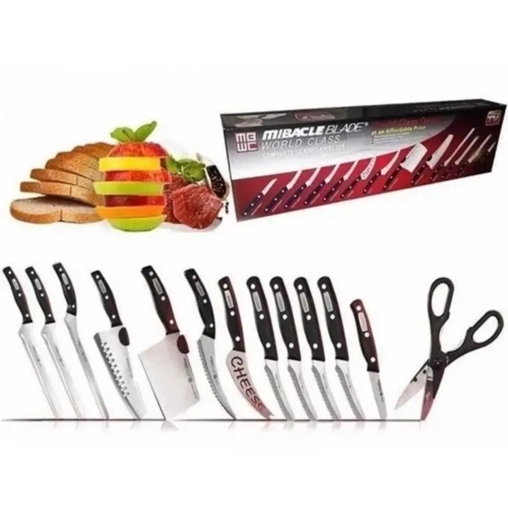 Juego De Set Cuchillos Profesionales Chef Mibacle Blade 13 P