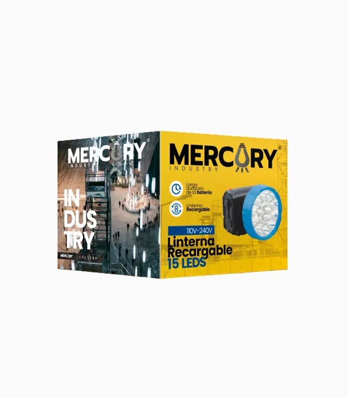 Linterna Recargable 15Leds Mercury