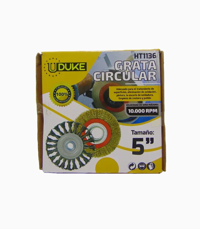 Grata Plana Circular Esmeril Uduke de 5"