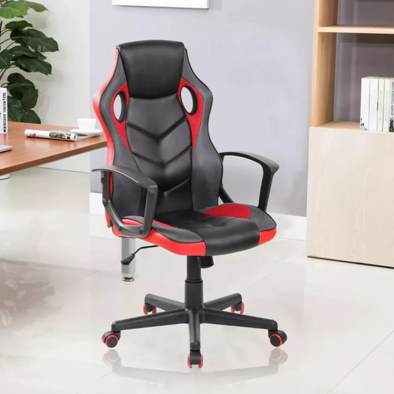 Silla Gamer Basic Series Ngr-Roj