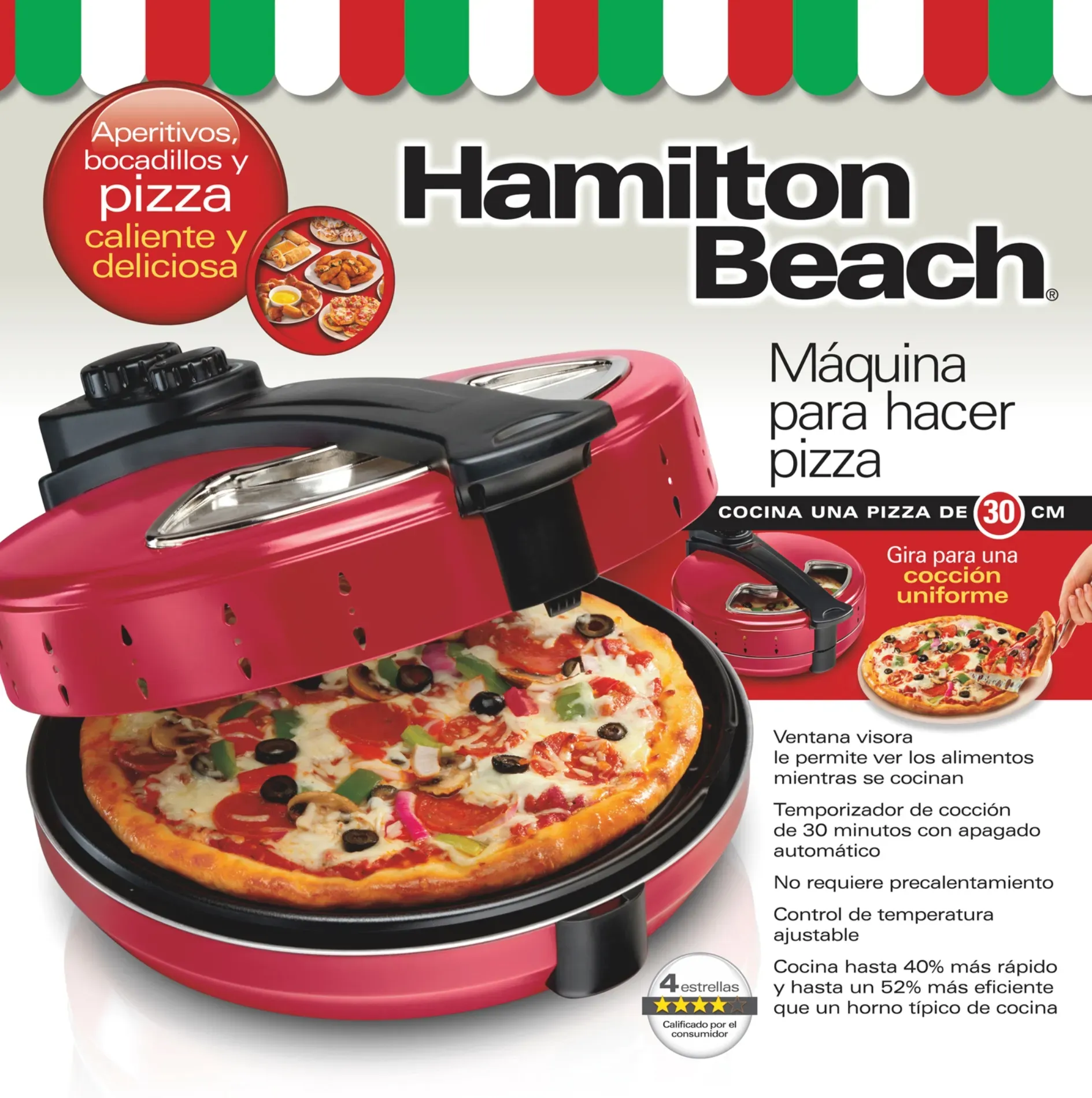 Maquina Para Pizza 12 " Hamillton Beach 