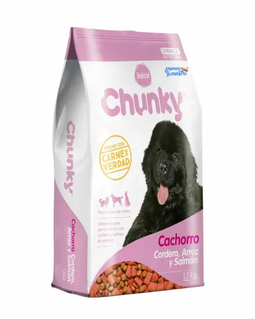 Chunky Perros Cachorros Cordero, Arroz y Salmón 