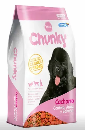 Chunky Perros Cachorros Cordero, Arroz y Salmón 