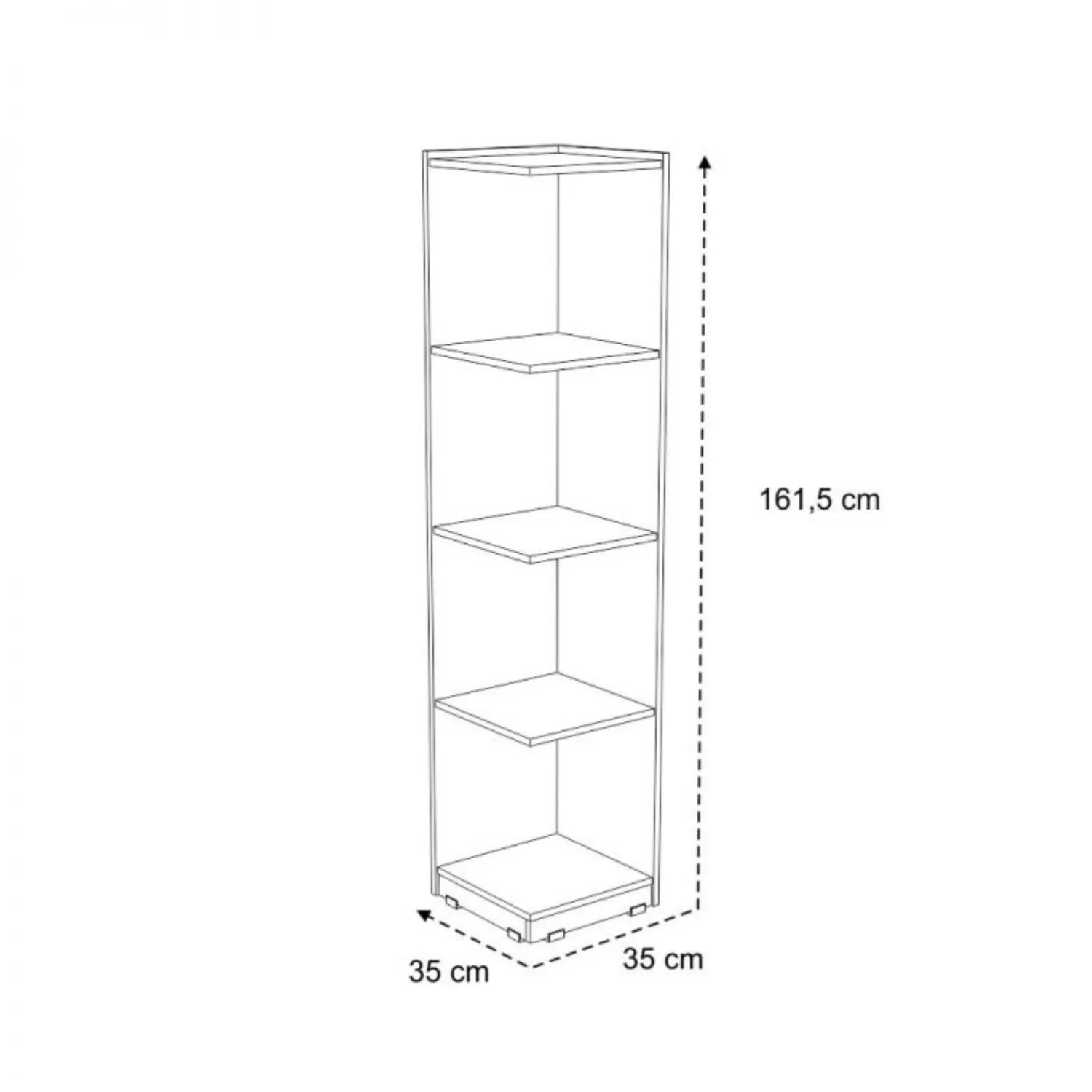 Biblioteca Cabo Cafe Claro 35 x 162 x 35