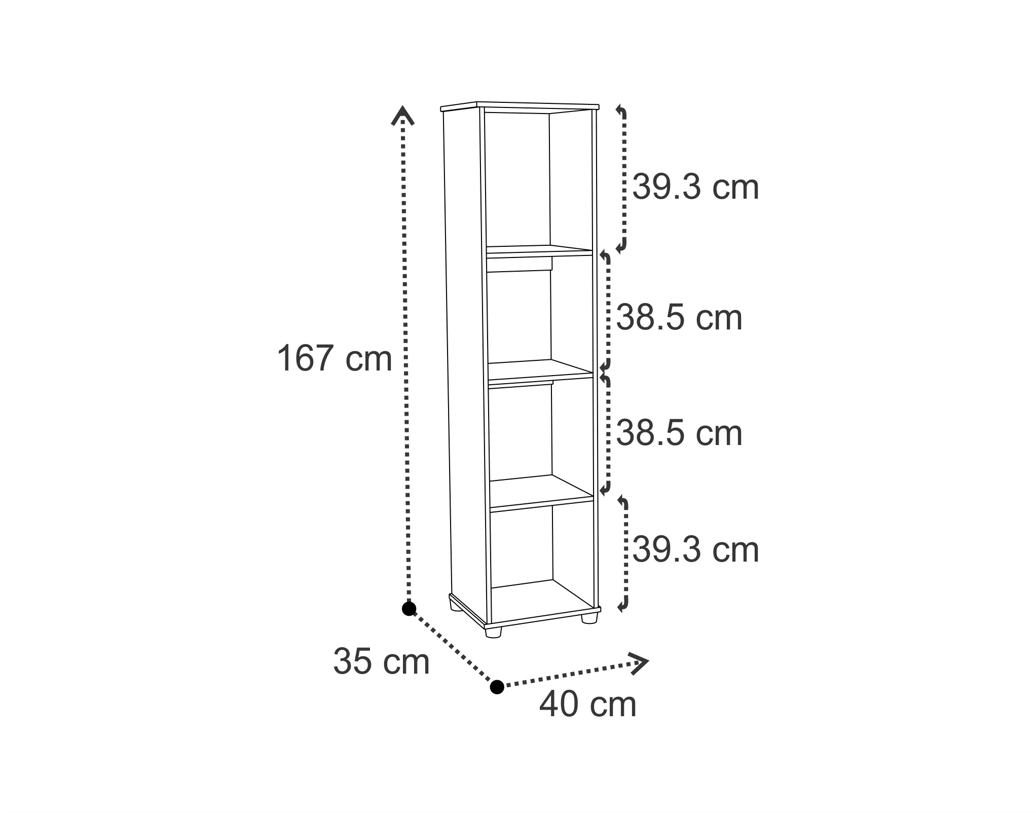 Biblioteca Jasa Wengue 40 x 197 x 35