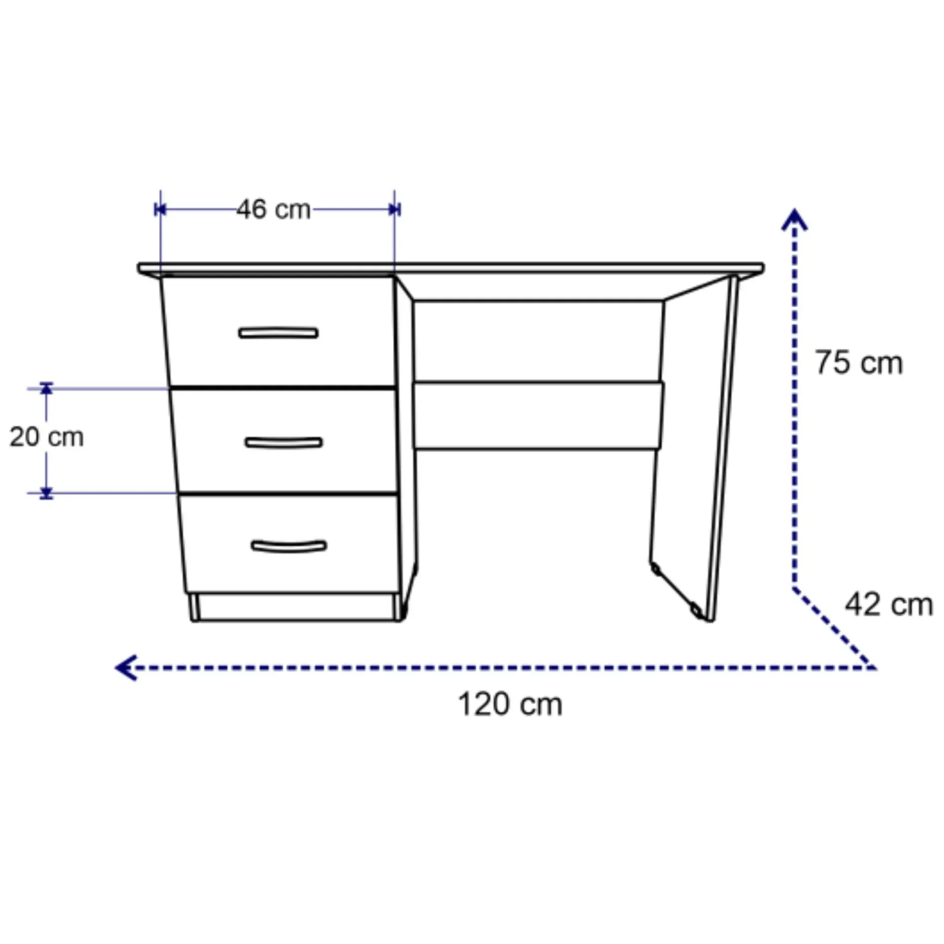 Escritorio Antis Wengue 120 x 75 x 42