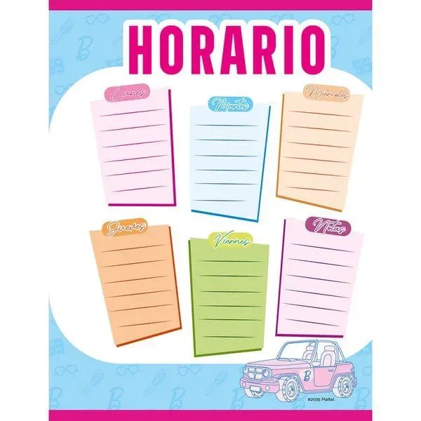 Cuaderno De 100 Hojas Barbie Primavera X3Unidades