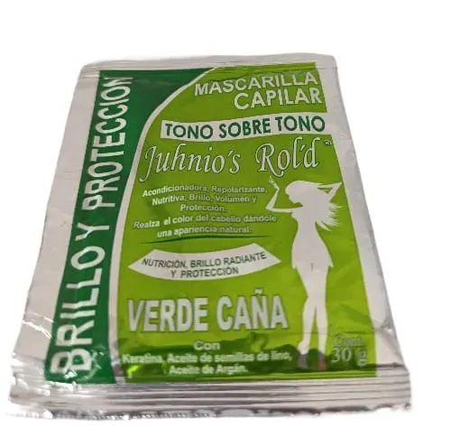 Mascarilla Capilar Tono Sobre Tono Verde Caña 30g 1uni Juhnior Rold