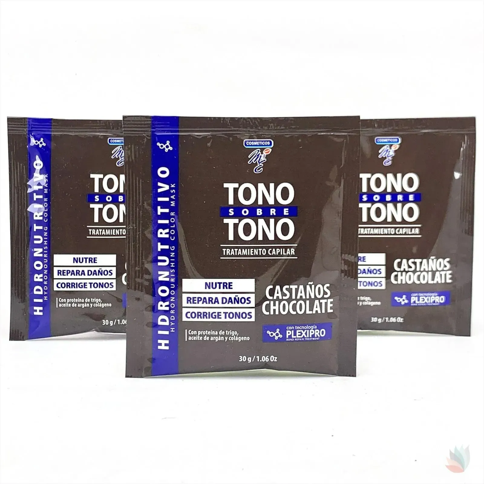 Tratamiento Capilar  M y E Tono Sobre Tono X Displey X 15 Castaño Chocolate 