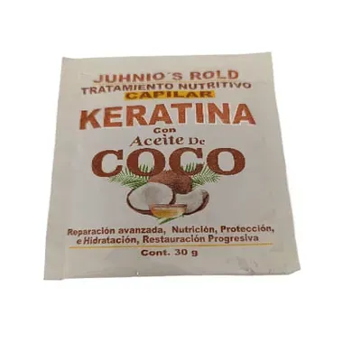 Tratamiento Capilar Nutritivo Keratina Con Aceite De Coco 30g