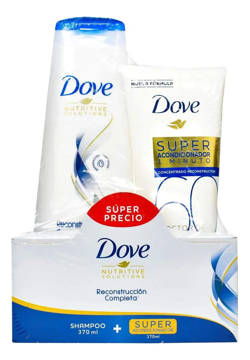 Kit Dove Shampoo Y Acodicionador  Reconstrucción Completa 370+170ml