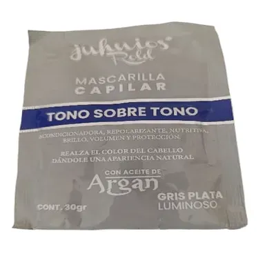 Mascarilla Capilar Tono Sobre tono Gris plata Luminoso 10un