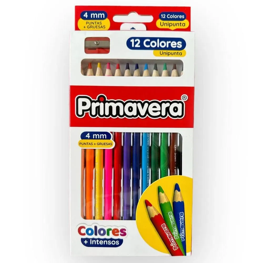 colores primavera x 12- 4mm Doble Punta 